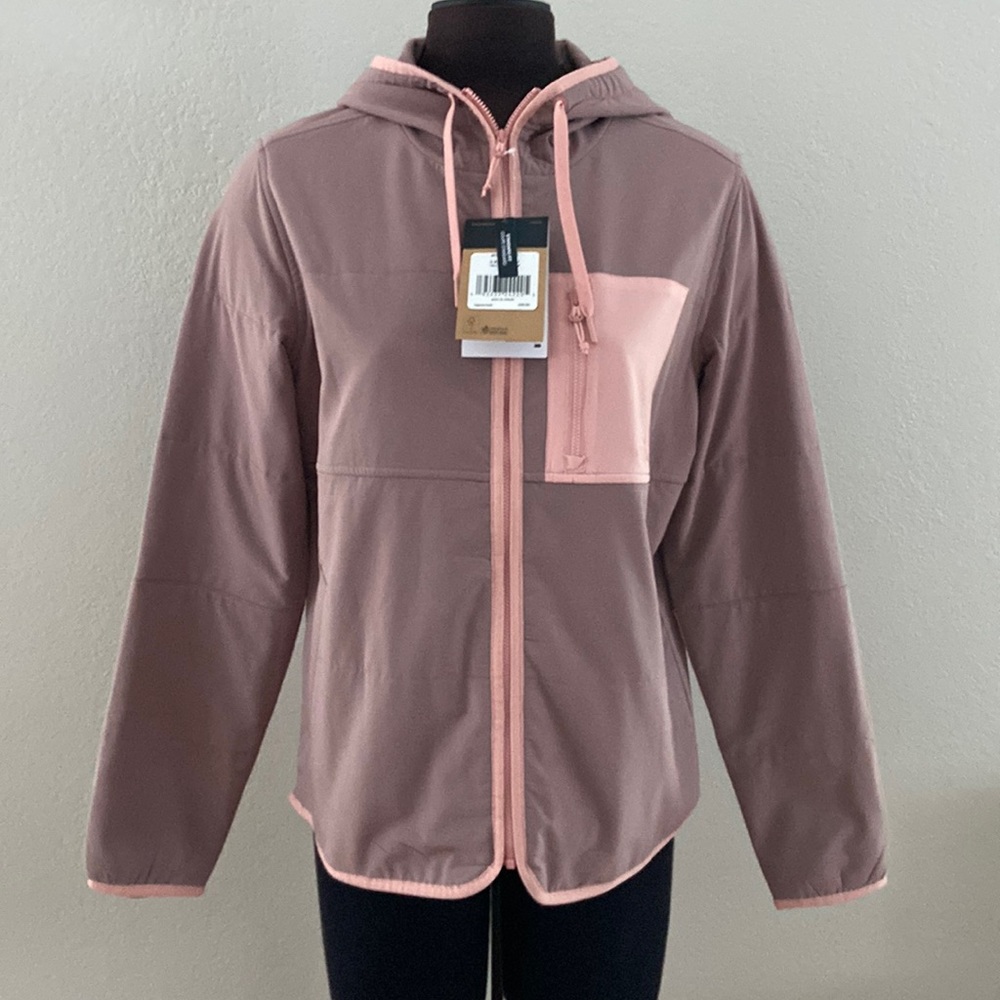 The North Face zip up hooded soft jacket large
